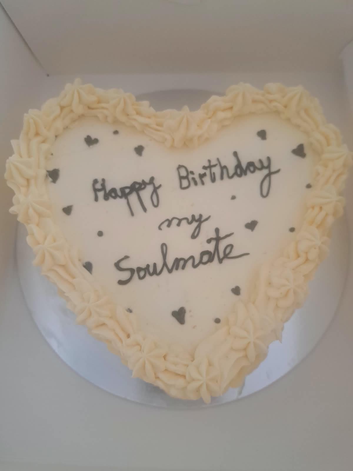 Heart-shaped soulmate cake